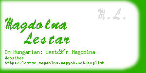 magdolna lestar business card